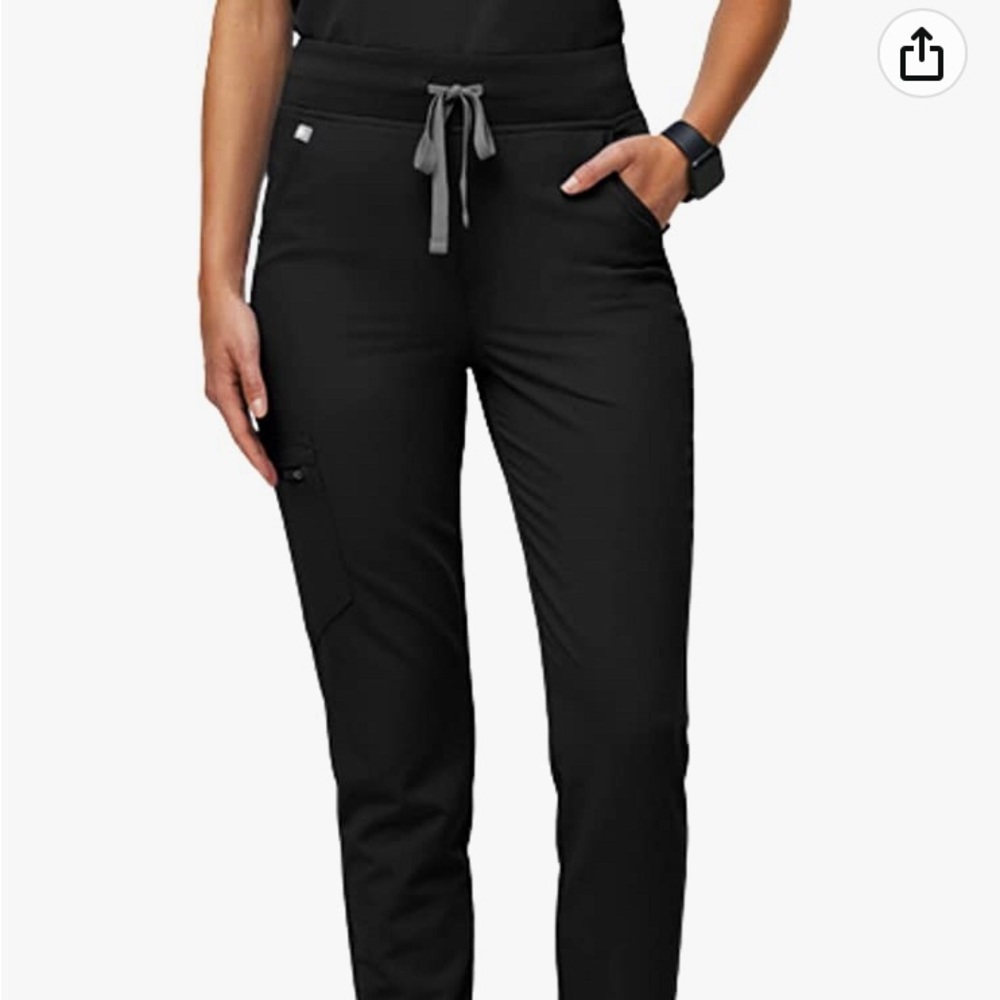 FIGS Black High Waisted Zamora Jogger XL